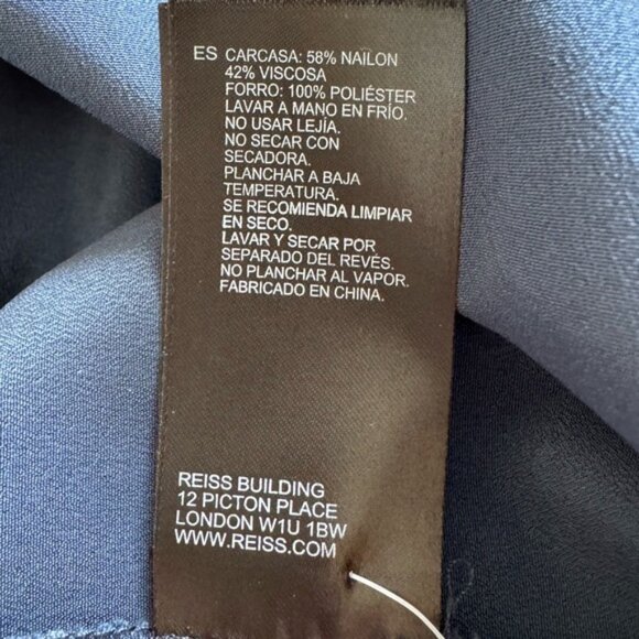 Reiss Navy Lake Floral Burnout Dress - Picture 8 of 8